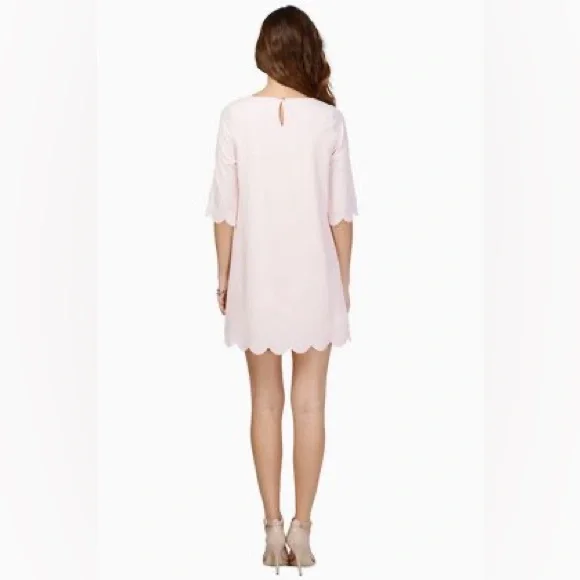 Tobi Blush Pink Scalloped Shift Dress - Picture 2 of 7
